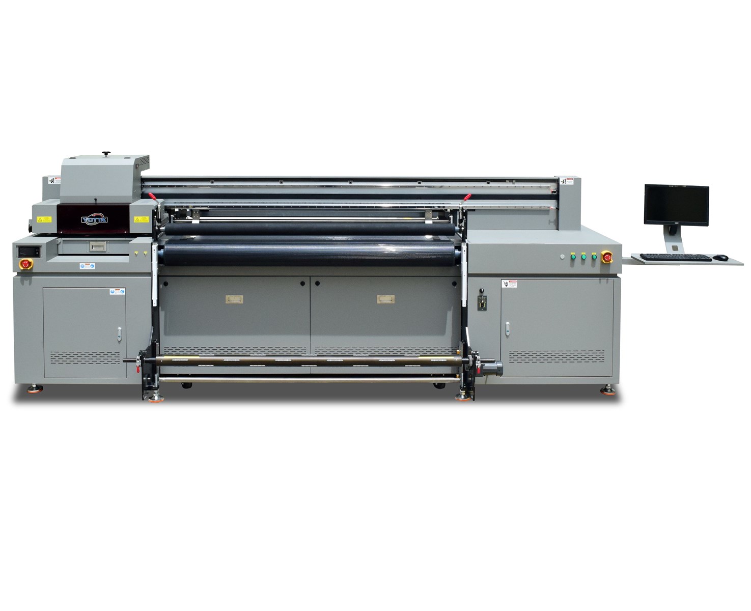 18m UV hybrid printer with White Varnish Colors GEN6 Heads