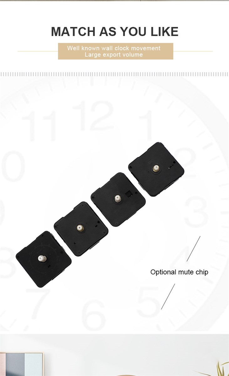 Heda hardware wall clock mute movement