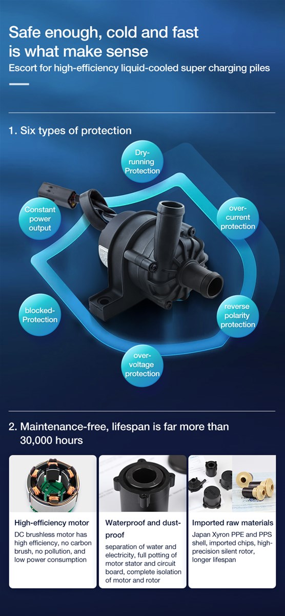 High Quality DC Brushless 12v 24v Long Service Life Car Pump