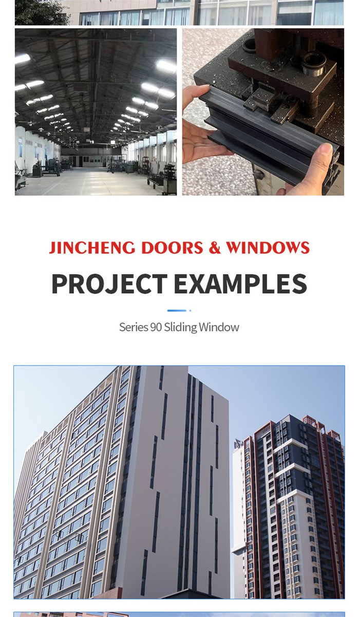 Jingcheng 90 series sliding windows this unit price includes the screen fan custom products