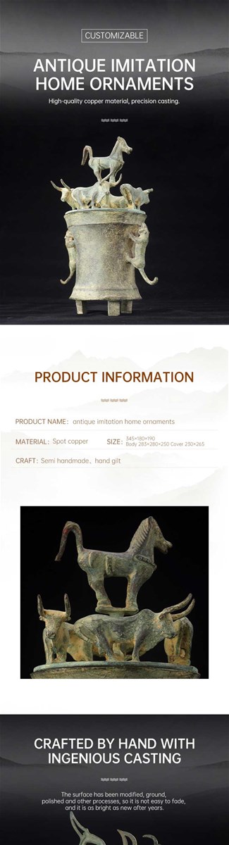 Handmade bronze decoration antique Chinese style furnishing articles home furnishing articles