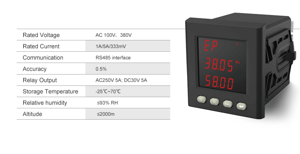 Good Quality Lnf72eC Optional Module Design MultiFunction Power Meter HighPrecision LED Display RS485 Modbus RTU Ene