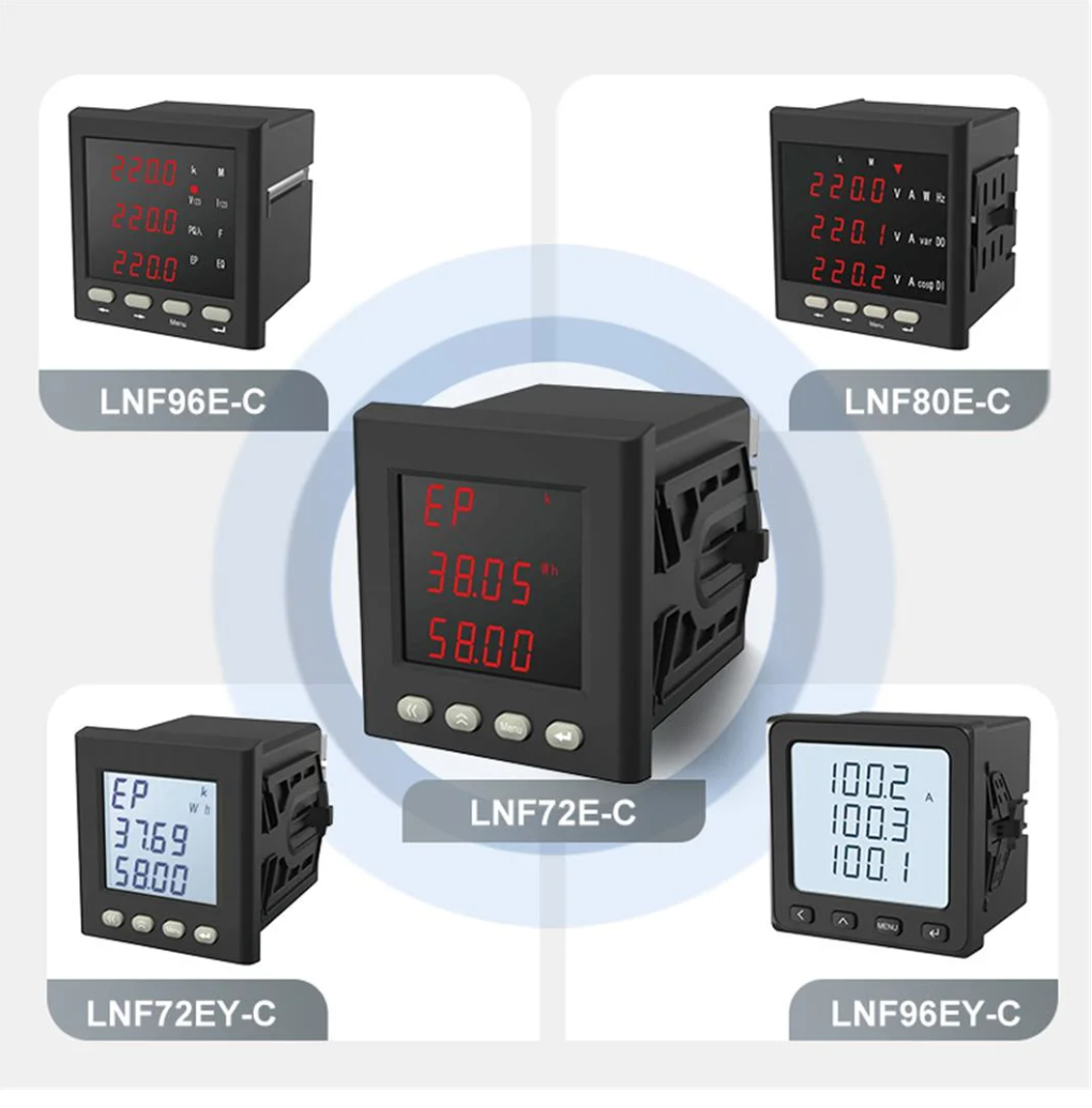 Good Quality Lnf72eC Optional Module Design MultiFunction Power Meter HighPrecision LED Display RS485 Modbus RTU Ene