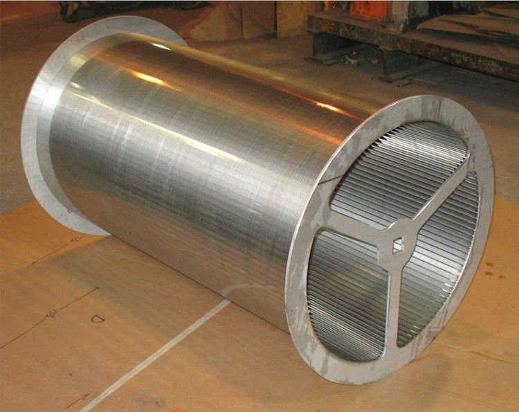 External wedge wire rotating drum screen