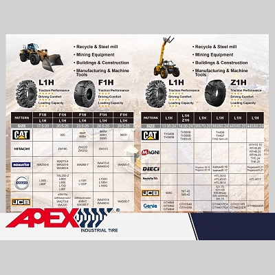 APEX Solid Wheel Loader Tires for 25 29 33 Inches