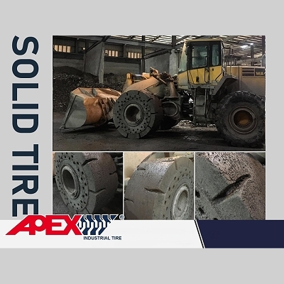 APEX Solid Wheel Loader Tires for 25 29 33 Inches