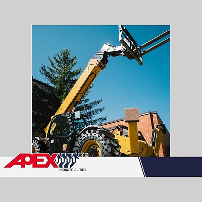 APEX Solid Wheel Loader Tires for Wheel Loaders Skid Steer Telehandlers Forklifts Aerial Lifts