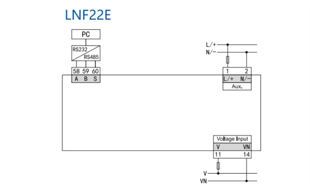 9696mm Coldproof Lnf22e LED Display Single Phase Panel Mounted Digital Volt Power Meter