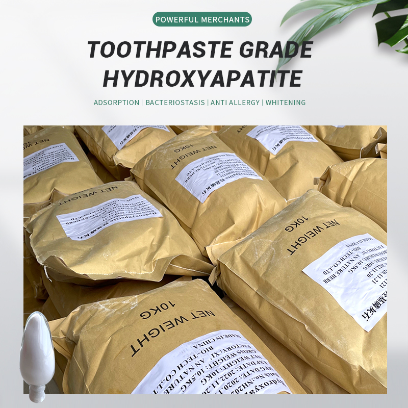 Toothpaste grade hydroxyapatite Improves oral odor and fresh breath Has anticaries removes plaque and stains