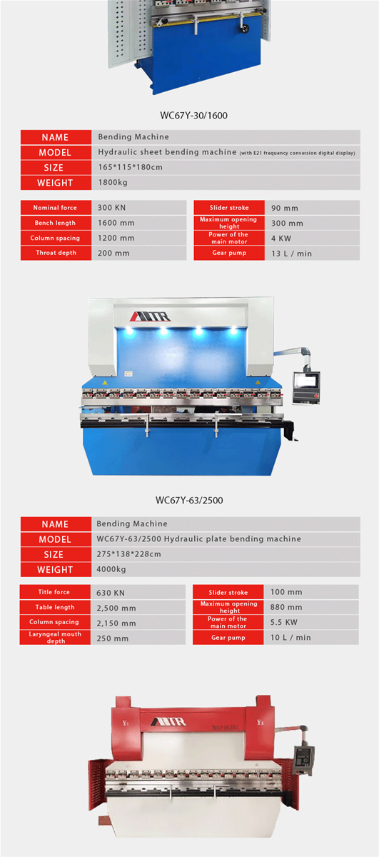 Bending machine various product specifications there is a demand to contact customer service