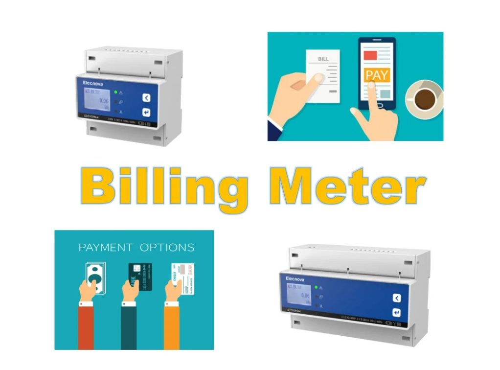 MultiRate Electric Energy Metering RS485 Communication Cloud Data Connectivity Prepaid Meter DIN Rail LCD Three Phase
