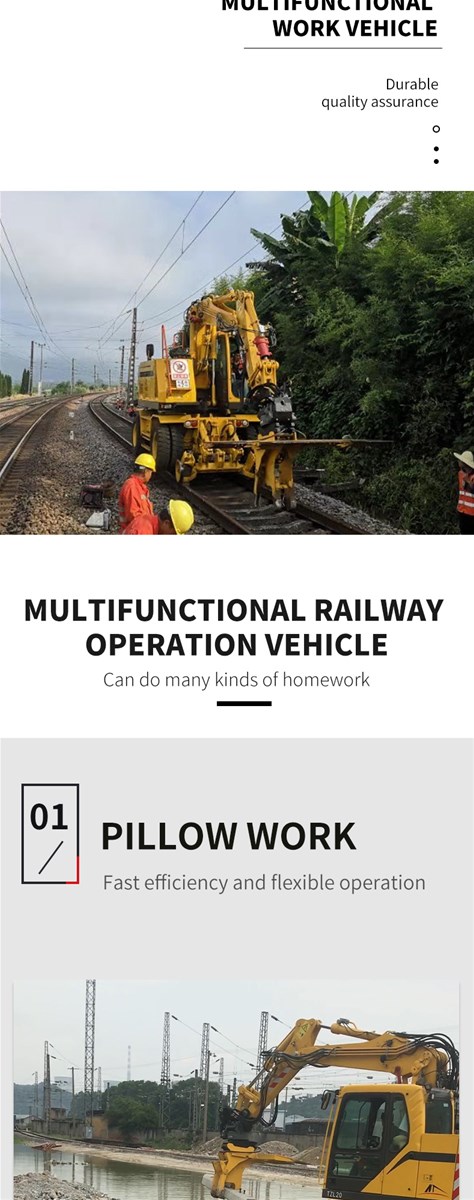 Multifunctional working vehicle for railway public works