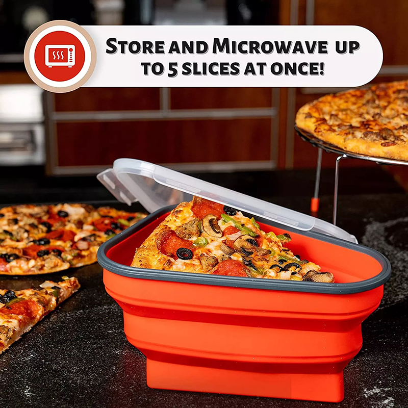 Hot sale Food storage box Pizza Storage Container Silicone Collapsible Reusable Pizza box