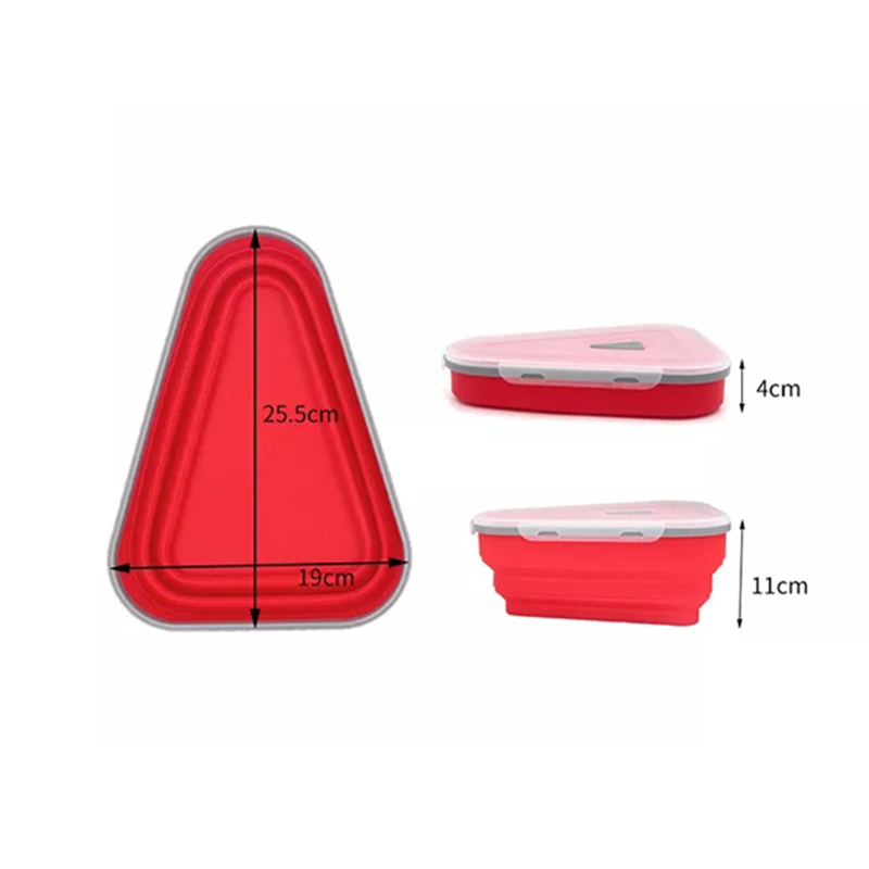 Hot sale Food storage box Pizza Storage Container Silicone Collapsible Reusable Pizza box