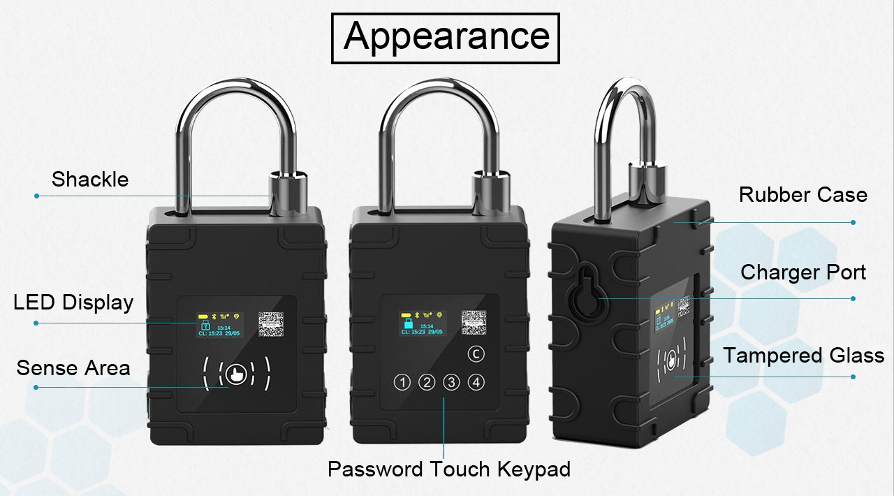 G300 Password GPS Tracker Padlock Electronic Smart E Lock