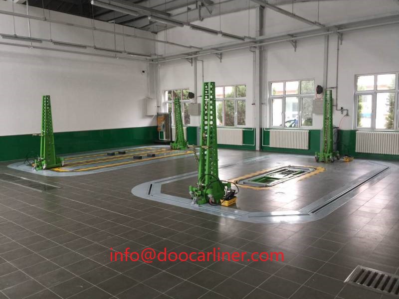 in Floor Straightening System with Full Frame Rack Machine Collision Repair Equipment