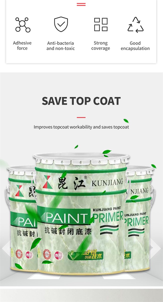 kunjiang Alkaliresistant sealing primer for exterior wall