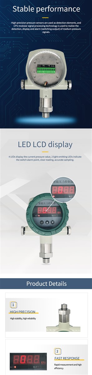 Intelligent explosion proof pressure controller has high accuracy small hysteresis fast response stable and reliable