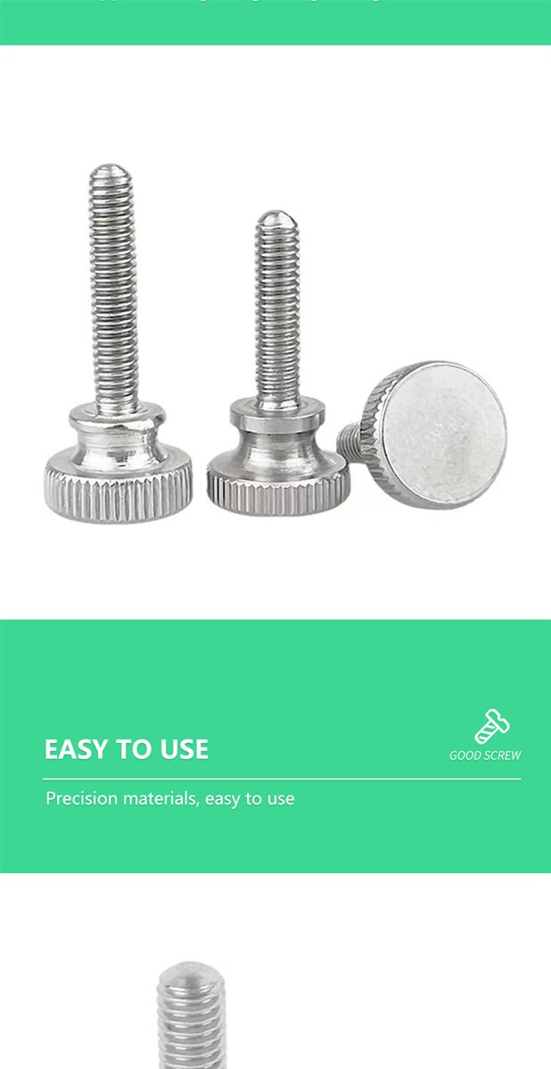 M4 straight handscrewed ringless screw