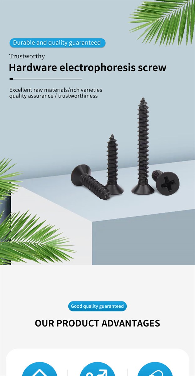 Hardware electrophoretic screw decoration hardware parts