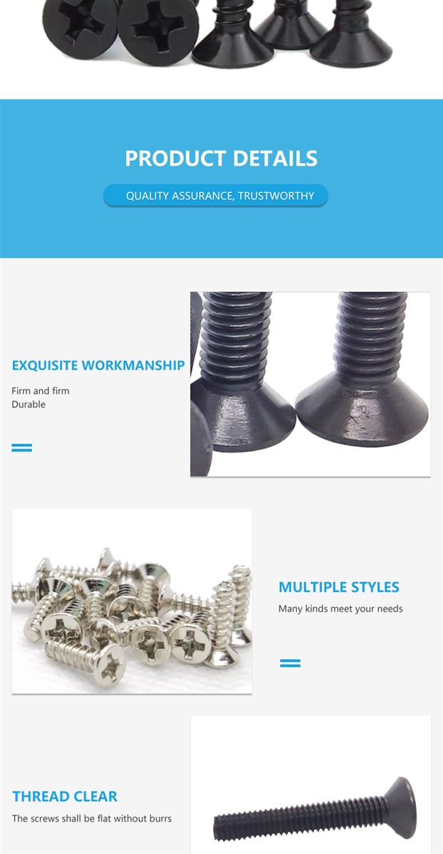 Hardware electrophoretic screw decoration hardware parts