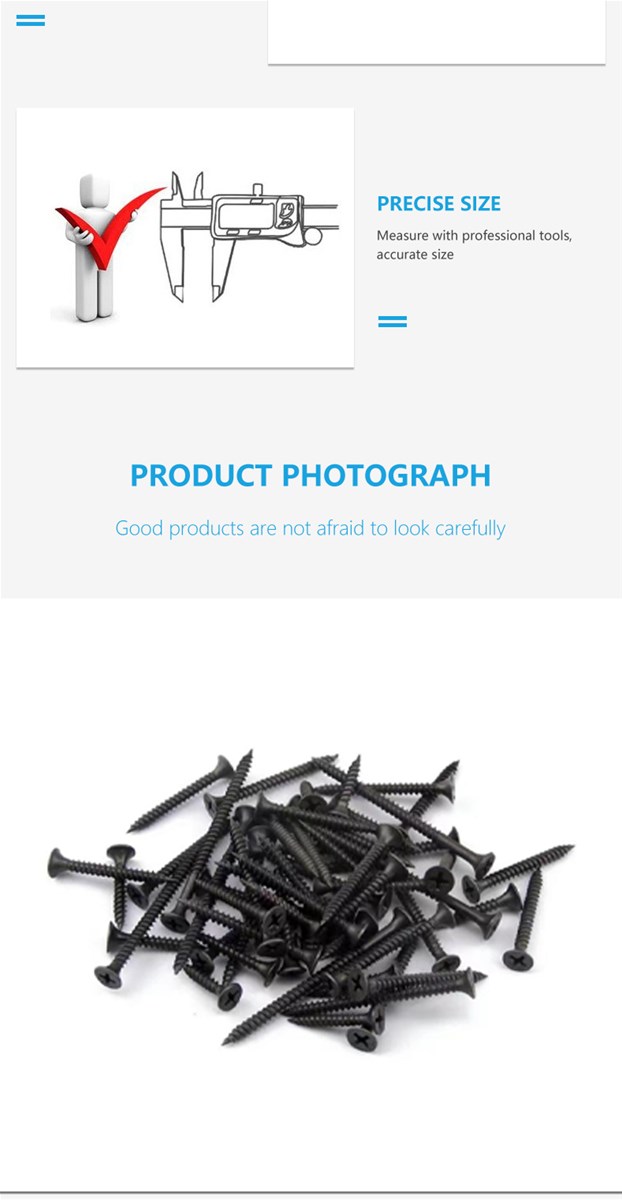 Hardware electrophoretic screw decoration hardware parts
