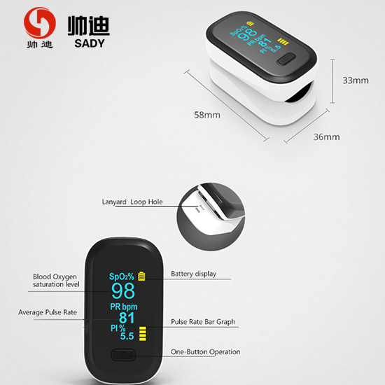 Hot Sale Oximeter Finger Digital Blood Testing Fingertip Oximeter of Pulse