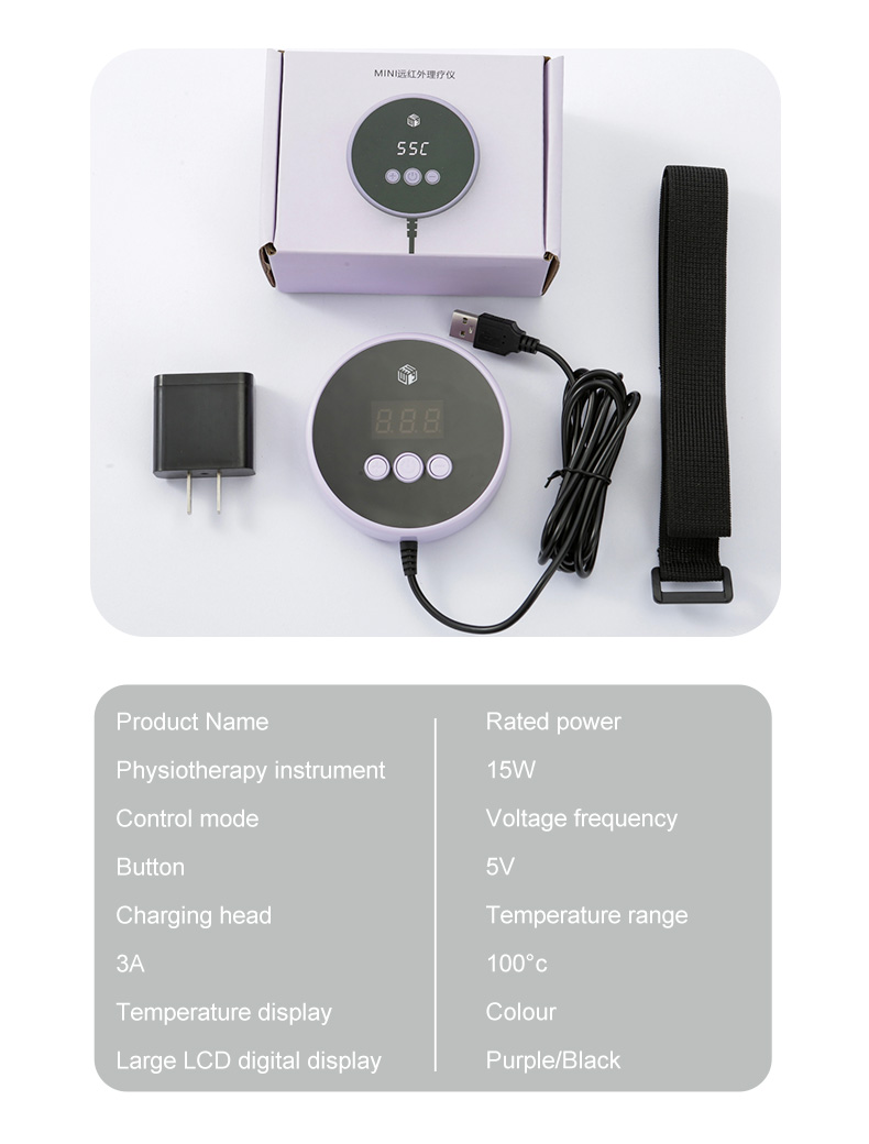 Far infrared mini physiotherapy instrument wearable