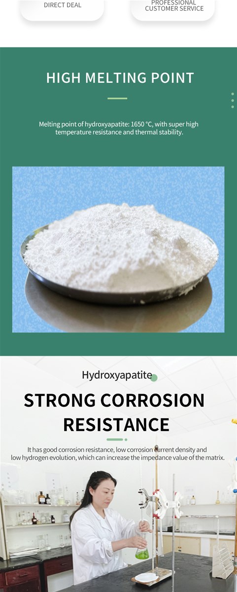 Special ceramic grade hydroxyapatite with anticorrosion properties super high temperature resistance and thermal stabi