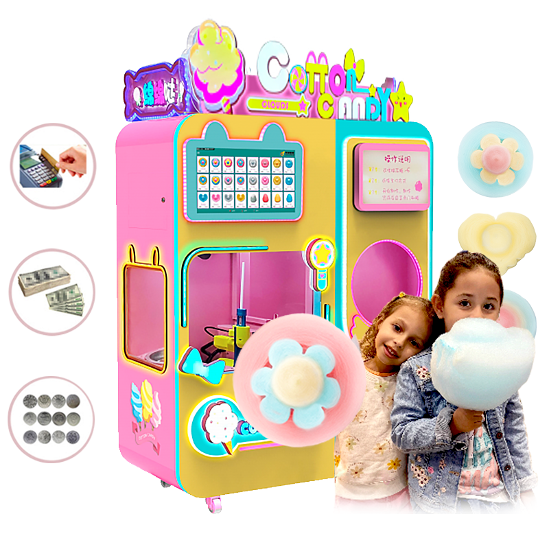 Latest Hot Slae High Profit Fully Automatic Cotton Candy Vending Machine