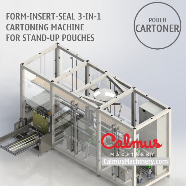Monoblock Case Packer Cartoning Machine for Packaging Stand up Pouches