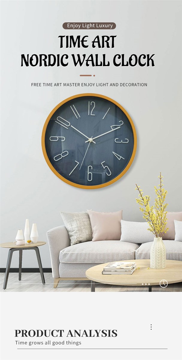 Living room household clock wall clock 6208