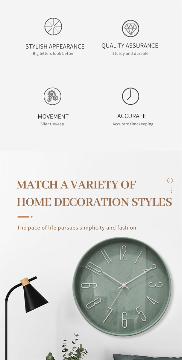 Living room household clock wall clock 6208