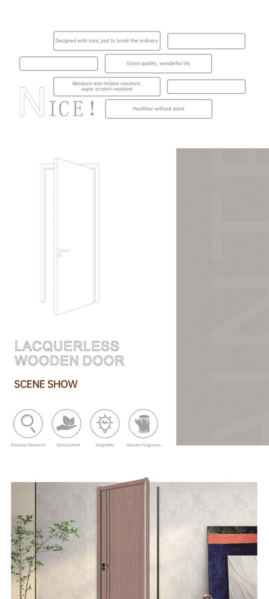 L19 Wood grain series 3Q crossed black threadInterior set door