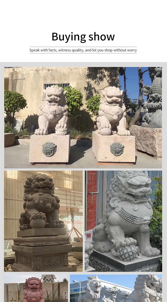 Beijing Lion Stone Carving customizable on demand