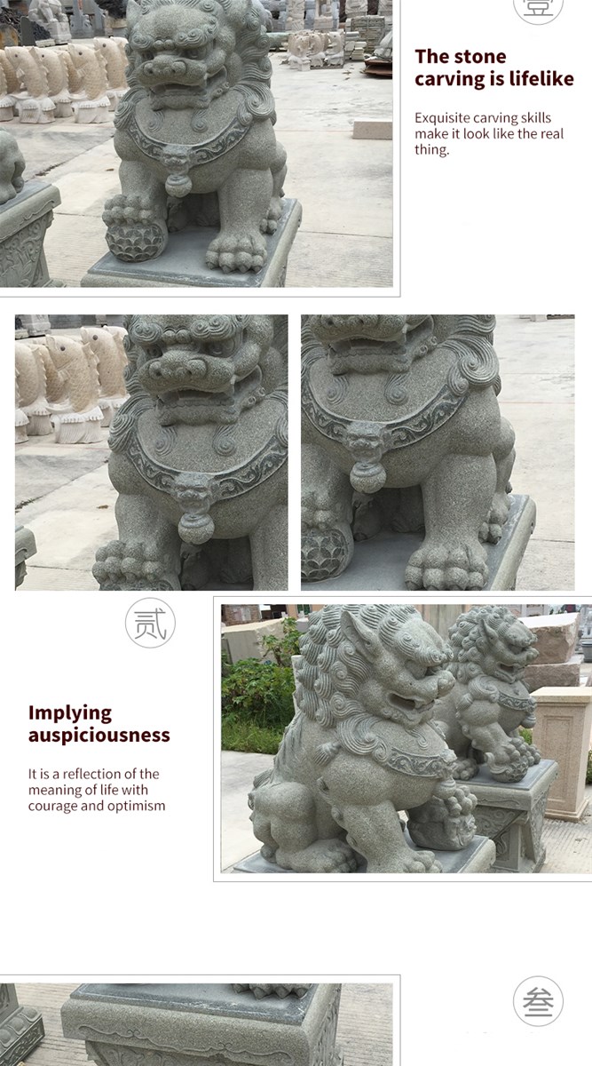 Beijing Lion Stone Carving customizable on demand