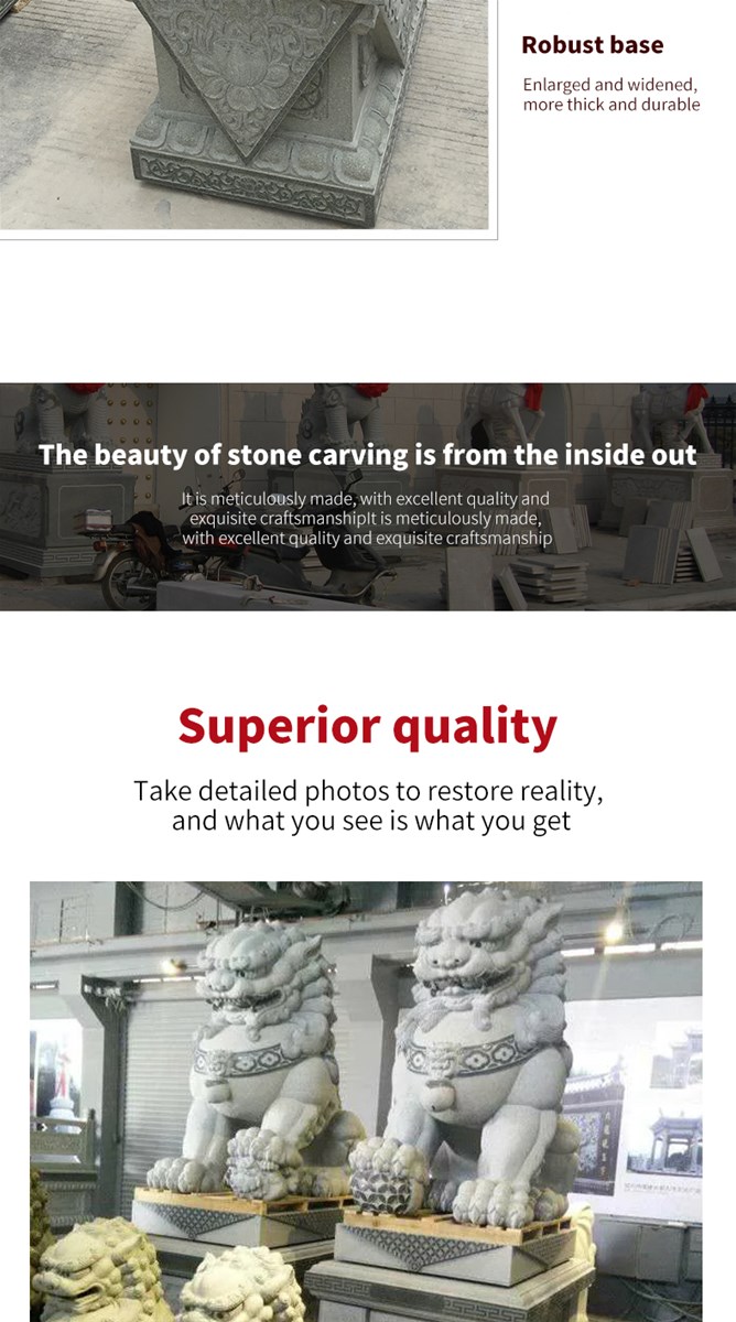 Beijing Lion Stone Carving customizable on demand