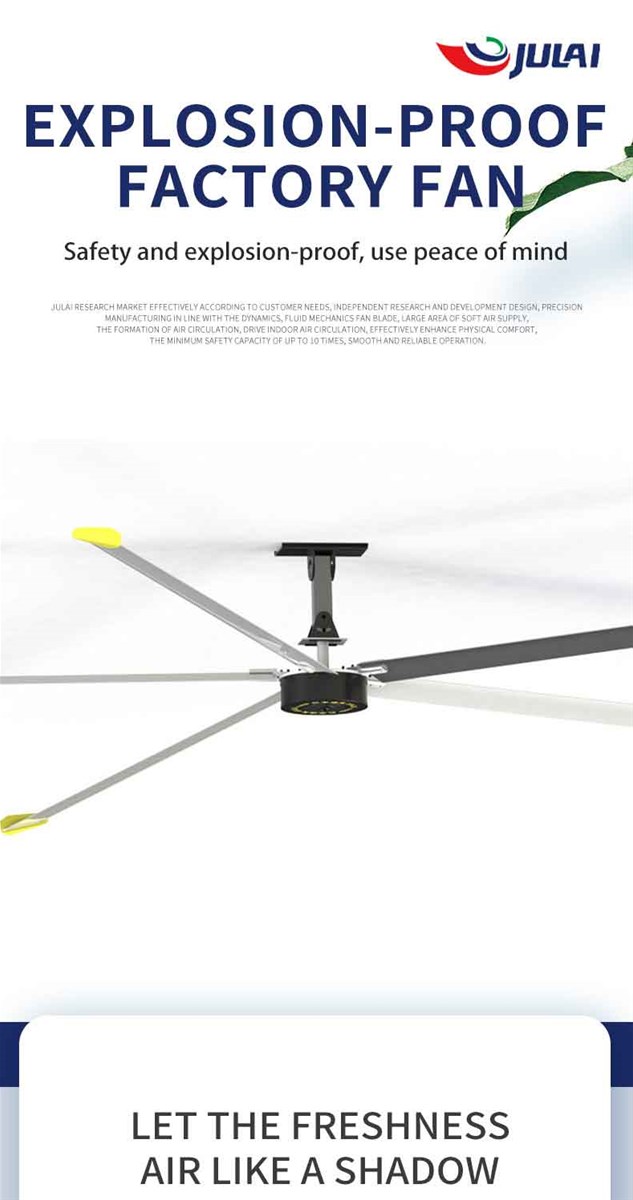 Julai 73m 24FT Industrial Ceiling Hvls EXPmsm Fan