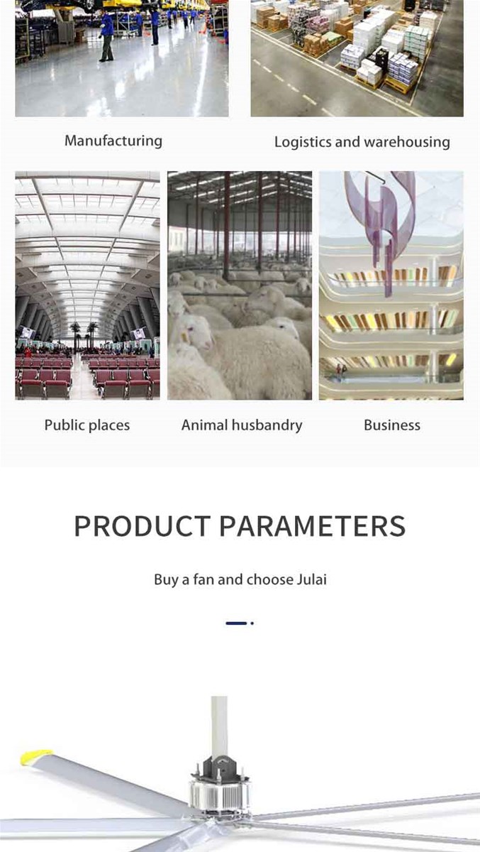 Julai 73m 24FT Industrial Ceiling Hvls InPmsm Fan