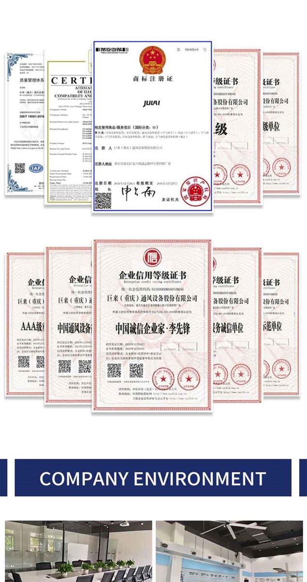 Julai 73m 24FT Industrial Ceiling Hvls EXPmsm Fan