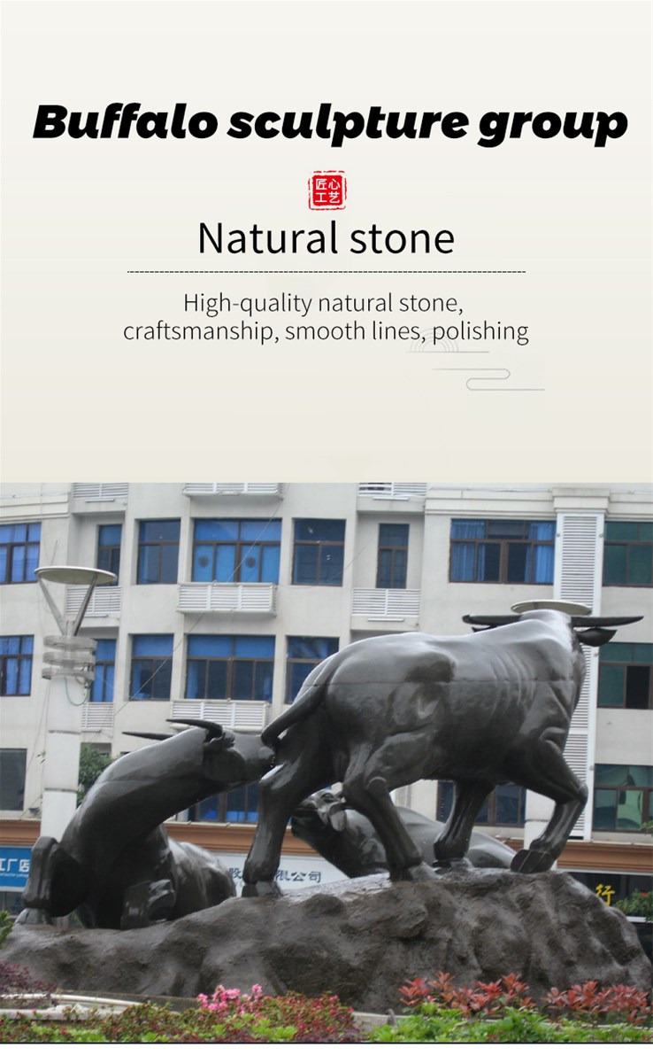 Buffalo sculpture group can be customized