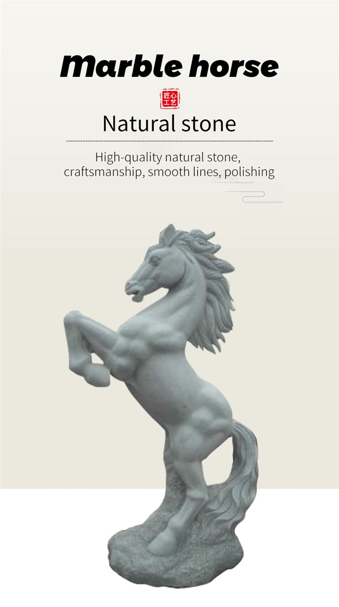 White horse stone sculpture can be customized