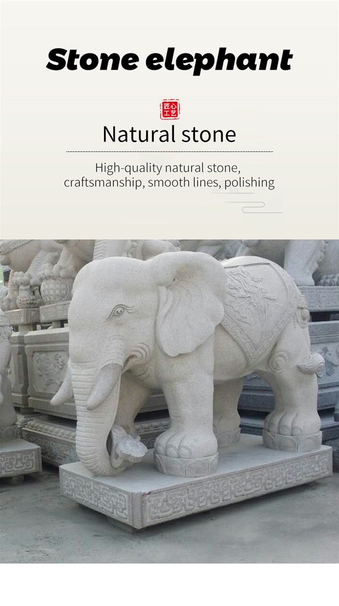 Granite elephant stone sculpture can be customized