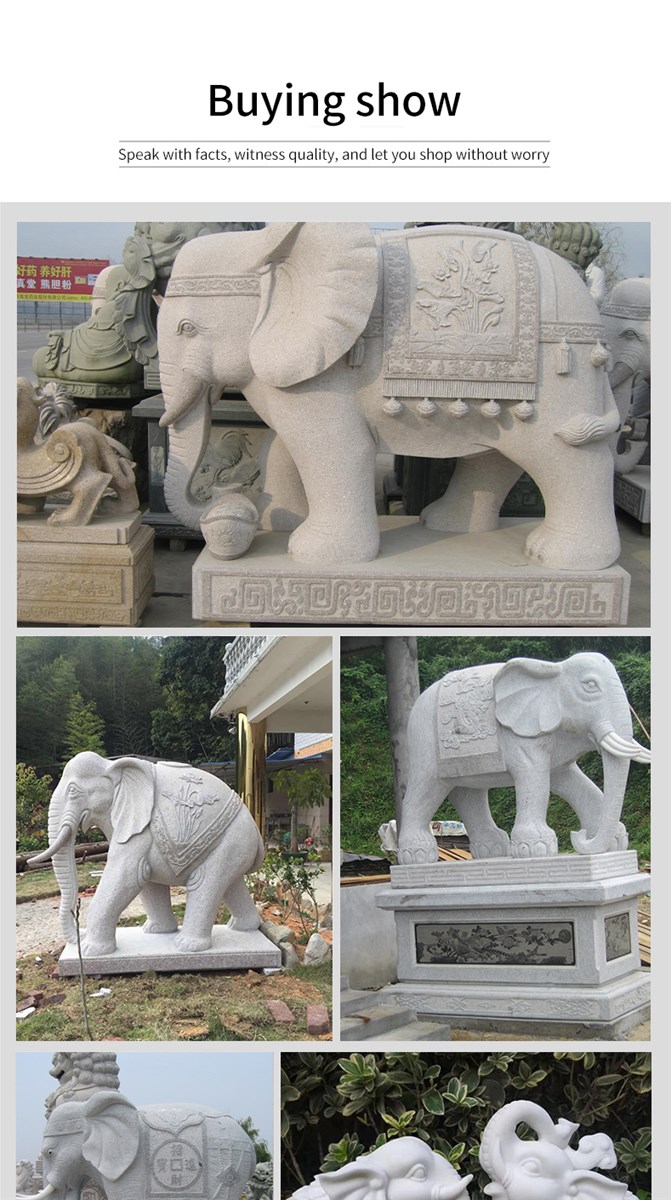 Granite elephant stone sculpture can be customized