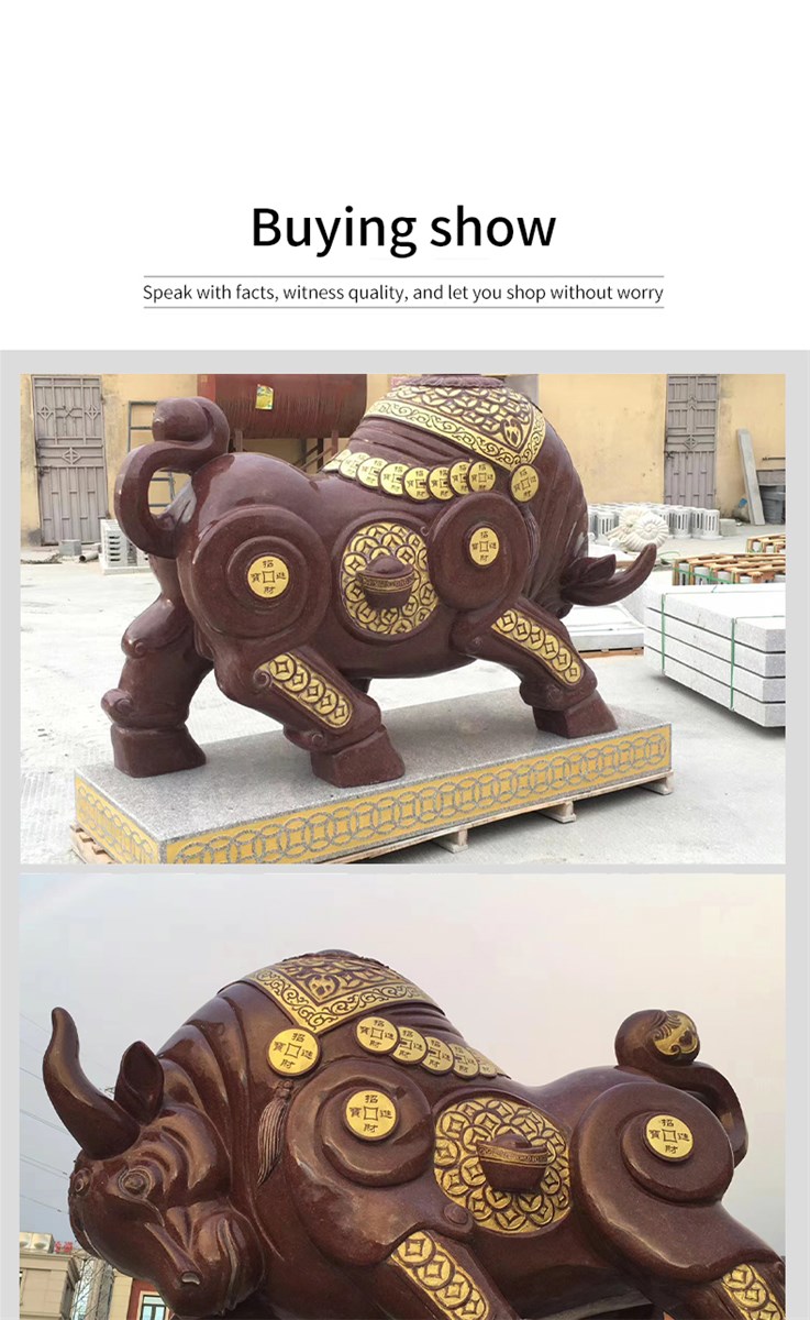 Granite bullfighting stone sculpture can be customized