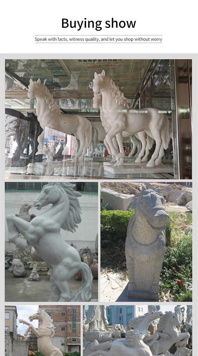 White horse stone sculpture can be customized