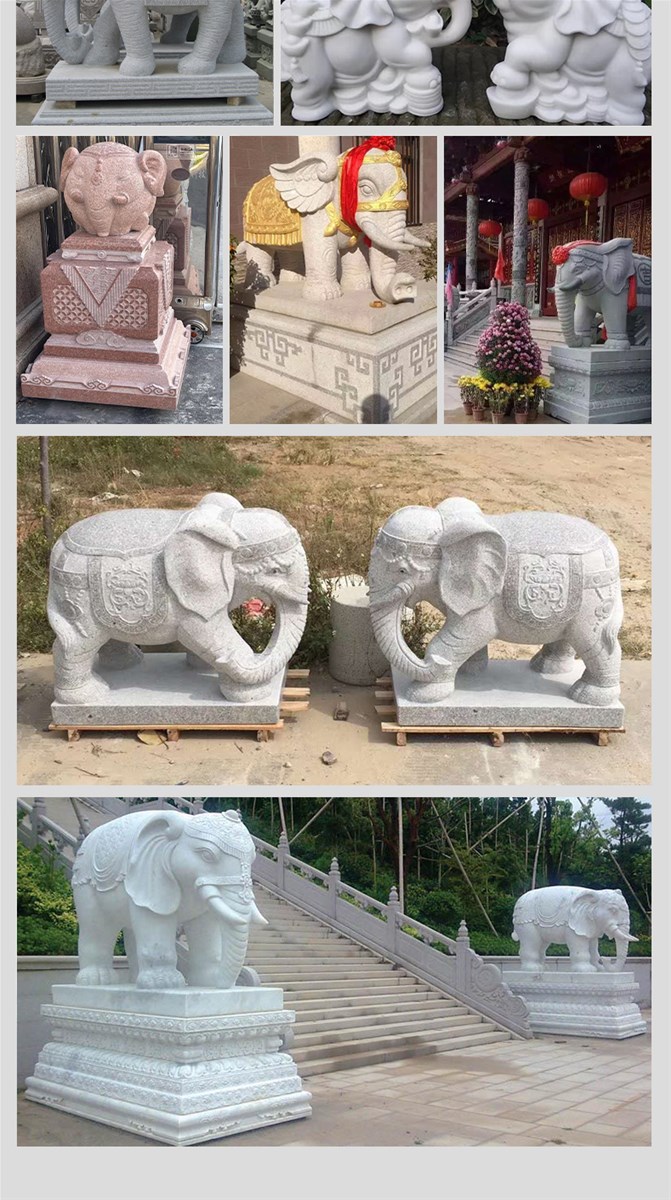 Granite elephant stone sculpture can be customized