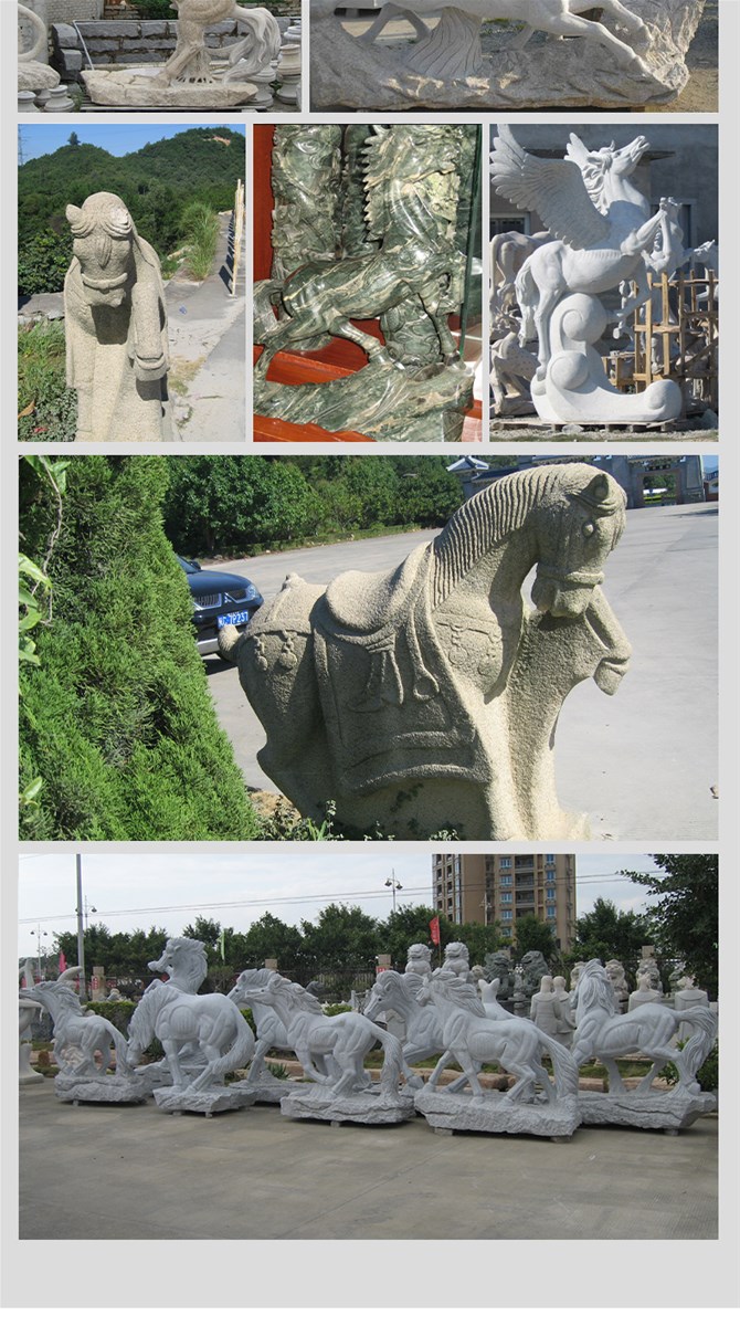 White horse stone sculpture can be customized