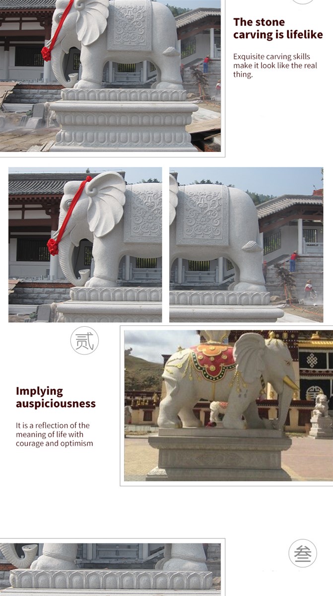 Granite elephant stone sculpture can be customized