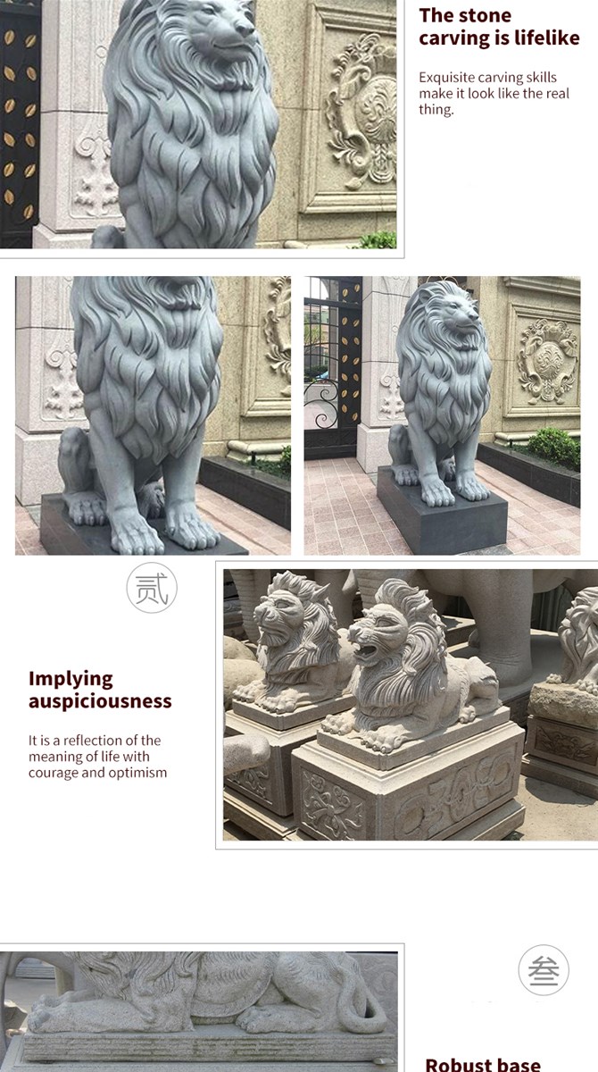 Granite Hong Kong dollar lion stone sculpture can be customized